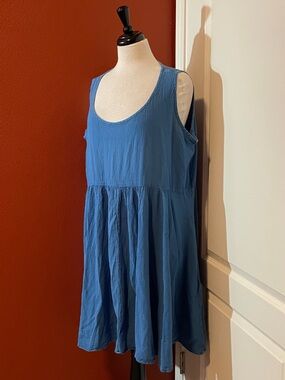 Privatsachen Women’s Sleeveless Organic Cotton Loose Lagenlook Babydoll Dress